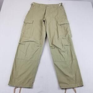 Military Cargo Pants Mens Small Long Tan Ripstop Tactical BDU Utility